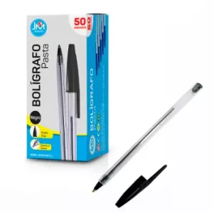 Boligrafo pasta negro p/fina jm import (caja 50 unidades)